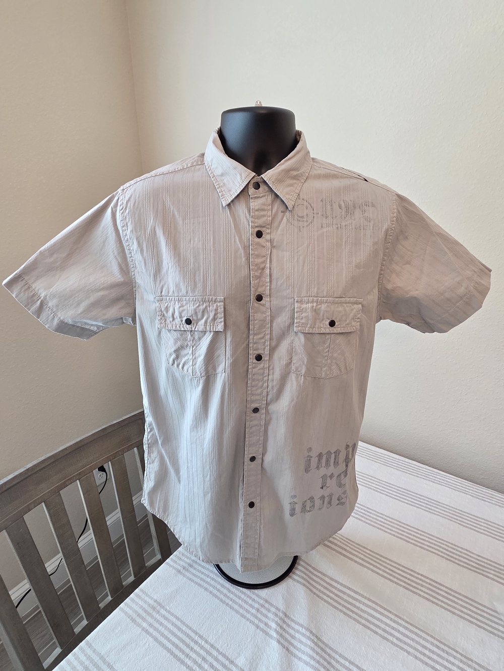 True Reflections Short-Sleeve Button-Up